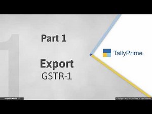 How to Export GSTR-1 and GSTR-3B Using TallyPrime _ Release 3.0 || Tally Prime New Version