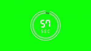 Download countdown one minute animation from 60 to 0 seconds. for free