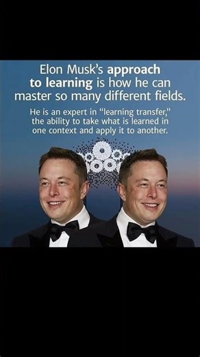 Elon Musk masters learning transfer—applying knowledge across fields to spark innovation worldwide.!