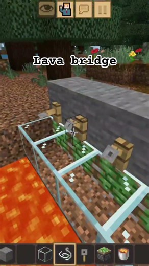Lava bridge tutorial #minecraft #minecraftshorts #minecraftmemes #minecraftpe #minecraft