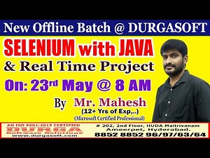 SELENIUM with JAVA Offline Training @ DURGASOFT