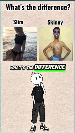 Slim vs Skinny: What's the difference? #shorts