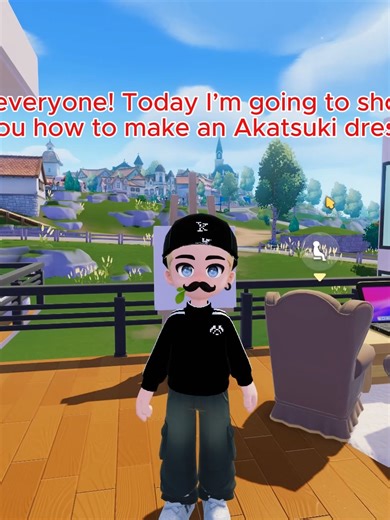 full tut for akatsuki dress in Heartopia#heartopia #fyp #akatsuki | akatsuki heartopia