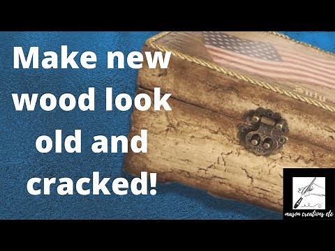 How to paint a wooden box and make it look old (Patriotic Vintage Flag Box) (decoupage) 🖌🖌🖌