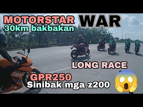 MOTORSTAR WAR | GPR250 | Z200 | UBOSAN NG GAS | LONG RACE 30KM 😱