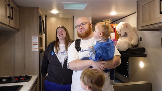 Make-A-Wish Nevada and Camping World grant camper wish to Las Vegas toddler