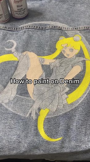 Quick little tutorial when I comes to painting on denim | paint