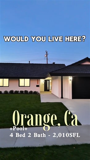 Realtor®️ Belicon - El Agente on Instagram: "🏡 Orange, CA — Fully Remodeled Modern Home with Pool | Turn-Key & Move-In Ready 4 Bedrooms | 2 Bathrooms | 2,010 Sq Ft ✅ Book your private showing today — homes like this don’t last in Orange! 💼 Self-Employed? / ¿Dueño de Negocio? We can help you qualify with NO tax returns or paystubs. ✔️ Bank Statement Loan Programs — 3, 12, & 24 Months ✔️ Starting at 10% Down + Closing Costs ✔️ FHA Option: Only 3.5% Down + Closing Costs —— Welcome to this beautif