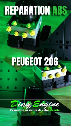 Réparation bloc ABS Peugeot 206 – Freinage sauvé pour seulement 396 € ! #Peugeot #peugeot206 #peugeot206gt #peugeot206rc #peugeot206cc #absrepair #réparation #entreprise #garage #mecanique #électromécanique #électronicrepair #AutoRepair | Diag-Engine