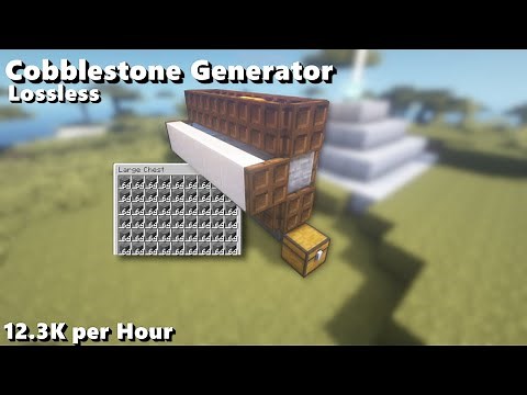 Simplest Cobble Generator In Minecraft | Compact And Lossless