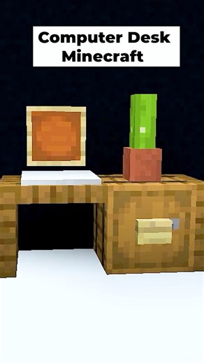 Modern Minecraft computer desk idea 💻#minecraftshorts