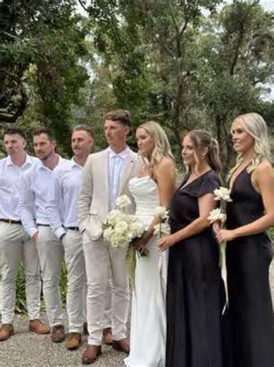 Squad goals, but make it bridal 🪩 #onthedaycontent #weddingcontent #bridalparty #bridesmaids #groomsmen #weddingday