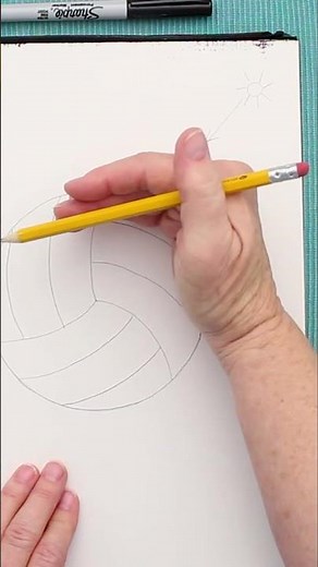How to draw a volleyball (2 Ways!) 🏐 #drawing #drawingtutorial #volleyball