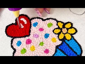 Punch Needle Step by Step Beginner Tutorial - Slow & Detailed