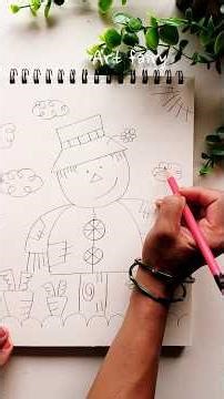 #howtodraw #stepbystep #scarecrow #drawing #artandcraft