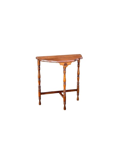 Antique 1920's Solid Cherry Wood Scallop Edge Turned Leg Small Demi Lune 22" Side Table - Etsy