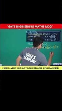 Partial Differentiation MCQ 4 🔥 | Engineering Maths #shorts