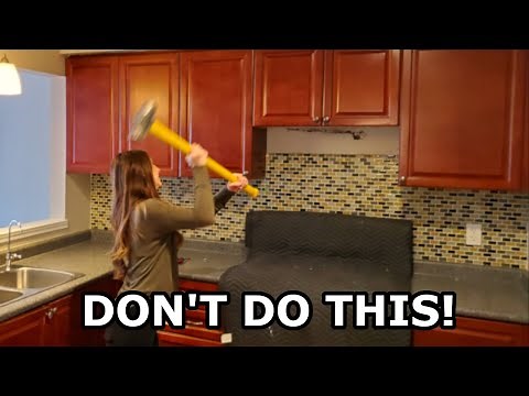 How to Remove Kitchen Cabinets the Easy Way - No Sledge Hammer! DIY