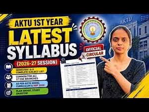 AKTU New B.Tech 1st Year Syllabus 2026-27 Released | Semester 1 & 2 Subjects Explained
