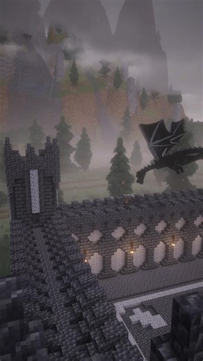 A Dragon Attacked My Starter Castle... 🏰 #minecraftbuilding