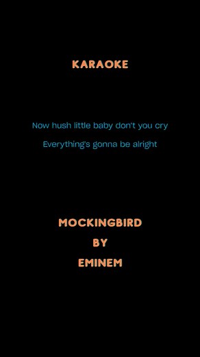 Mockingbird by Eminem #karaoke #fyp #eminem #mockingbirdeminem | mockingbird
