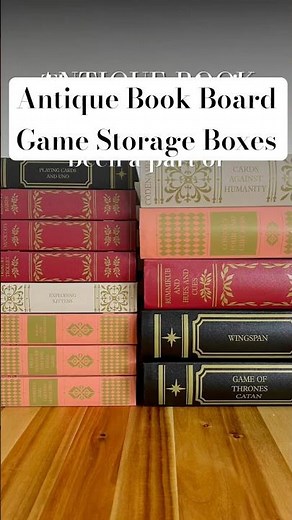 DIY Antique Book Board Game Storage Boxes for functional home decor 📚 #cricut #storagesolutions
