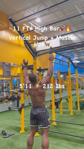 11K views · 10K reactions | 5’11 ⚡️ 212 Ibs  11FT+ High Bar Vertical...