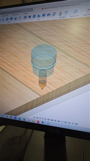 Let's v groove these 3 panels, modeled and programmed in @adskFusion #fusion360 #mapboardspro