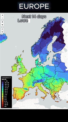 Europe’s 2-Week Lows (°C) | europa
