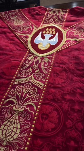 225 reactions | Packing and Shipping A Lovely VDMA Pentecost Chasuble ️ | Ecclesiastical Sewing | Facebook