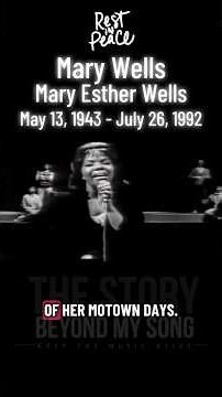 Mary Wells: The First Lady of Motown Who Left Us Too Soon #musichistory