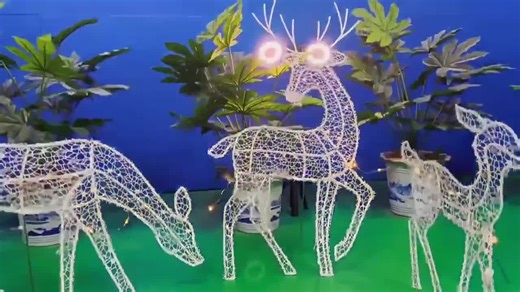 LED Christmas Reindeer Family, Outdoor Nativity Set - Etsy