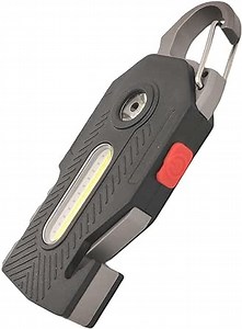 Multifunctional Flashlight 7 In1 Cob Keychain Bright Work Light Rechargeable Portable Led Sos Light With Bottle Opener Seat Belt Cutter Survival Whistle Screwdriver For Camping Walking Hiking