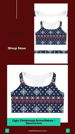 Ugly Christmas Snowflakes - Sports bra