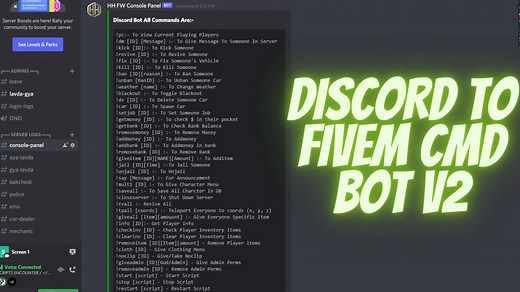 使用 Discord [Bot][Standalone] 控制您的 FiveM 服务器 | 五米商店