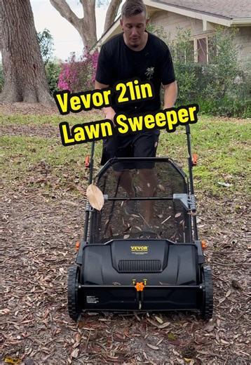 Efficient Yard Cleanup with VEVOR Lawn Sweeper