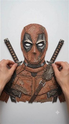 Deadpool Wood Carving Art🔱 | #shorts #short #shortsfeed #marvel