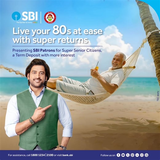 6M views · 16K reactions | Who said retirement means slowing down? SBI Patrons helps you stay ahead of the curve with competitive interest rates on Term deposits. Visit https://bank.sbi/web/personal-banking/investments-deposits/deposits/sbi-patrons for more information! #SBI #TheBankerToEveryIndian #TermDeposit #SuperSeniorCitizens | State Bank of India | Facebook