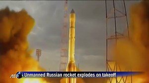 Unmanned Russian rocket explodes on takeoff