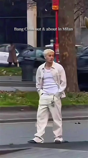 This colour looks good on him! 🤍 #straykids #bangchan #milanfashionweek #Fendi #bangchanfendi