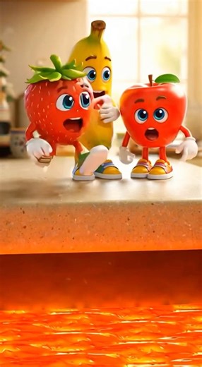 DON'T FALL! 🔥🍎 The Floor is Lava Challenge #shorts #lava #challenge