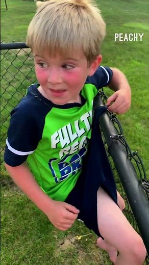 How did my son get hooked on this? 🤣 #fails #stuck #funny #shorts