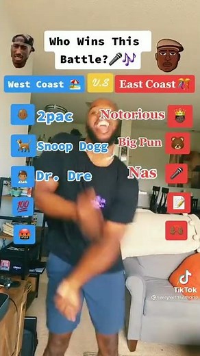 east coast vs west coast who win rap tiktok