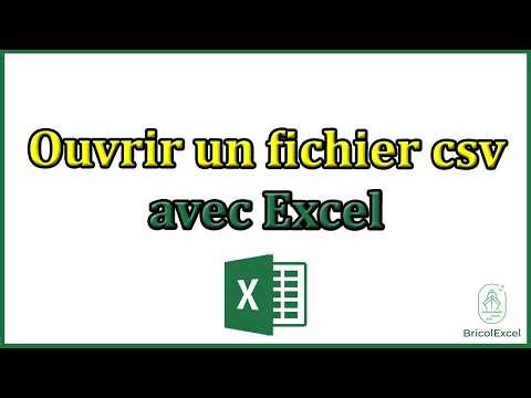 Comment ouvrir un fichier csv avec excel