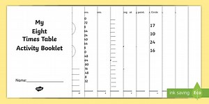 Eight Times Tables Booklet