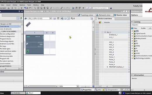 Siemens WinCC TIA Portal - 在 HMI 上创建配方 PLCHMI教程工业自动化