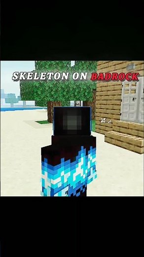 Minecraft java skeleton vs bedrock skeleton🔥😎😈 #minecraft #shorts