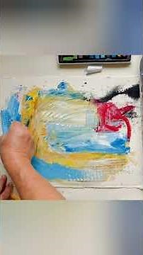 How a Splash of Red Brings an Abstract to Life #abstractpainting #acrylicpaintingtutorial