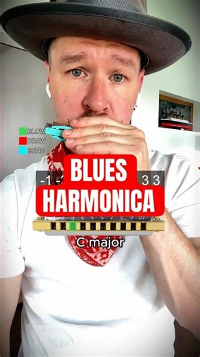 Harmonica Tutorial for Beginners EASY Blues Riff Harmonica #harmonica #blues