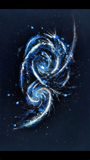 Satisfying Inverted Color Painting #shorts #invertedcolor #invertedcolorpainting #invertedart #space